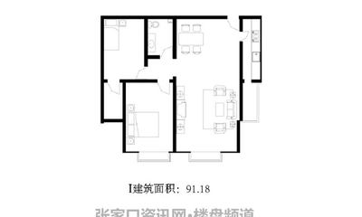 I户型 面积91.18㎡