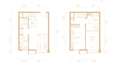 LOFT B户型 52㎡（建筑面积）