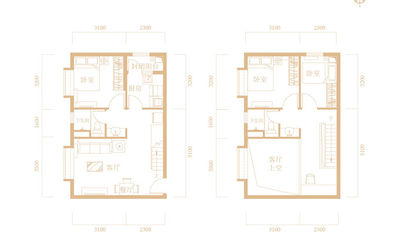 LOFT D户型 61㎡（建筑面积）