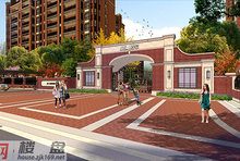 社区主出入口效果图