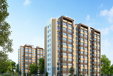 小高层单体效果图