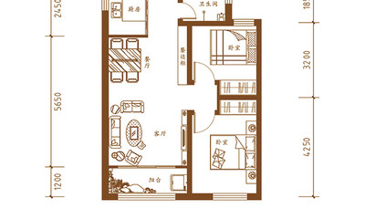 怡景户型 77.5㎡