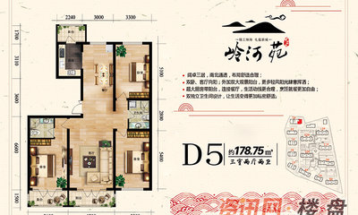 D5户型 建筑面积约178.75㎡