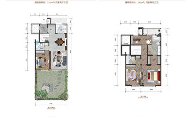 雲庐观澜下叠户型  建筑面积约181㎡