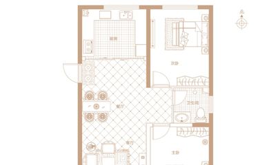 A户型 建筑面积约99.02㎡