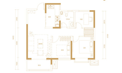 B1户型 建筑面积约93㎡