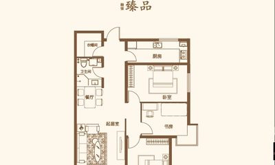 F户型 建面约124.15平米